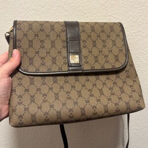 Vintage Nina Ricci Crossbody Bag Clutch in Brown